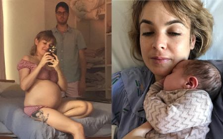 Emily Barclay, Tom Ward, and their son Teddy Ward Barclay